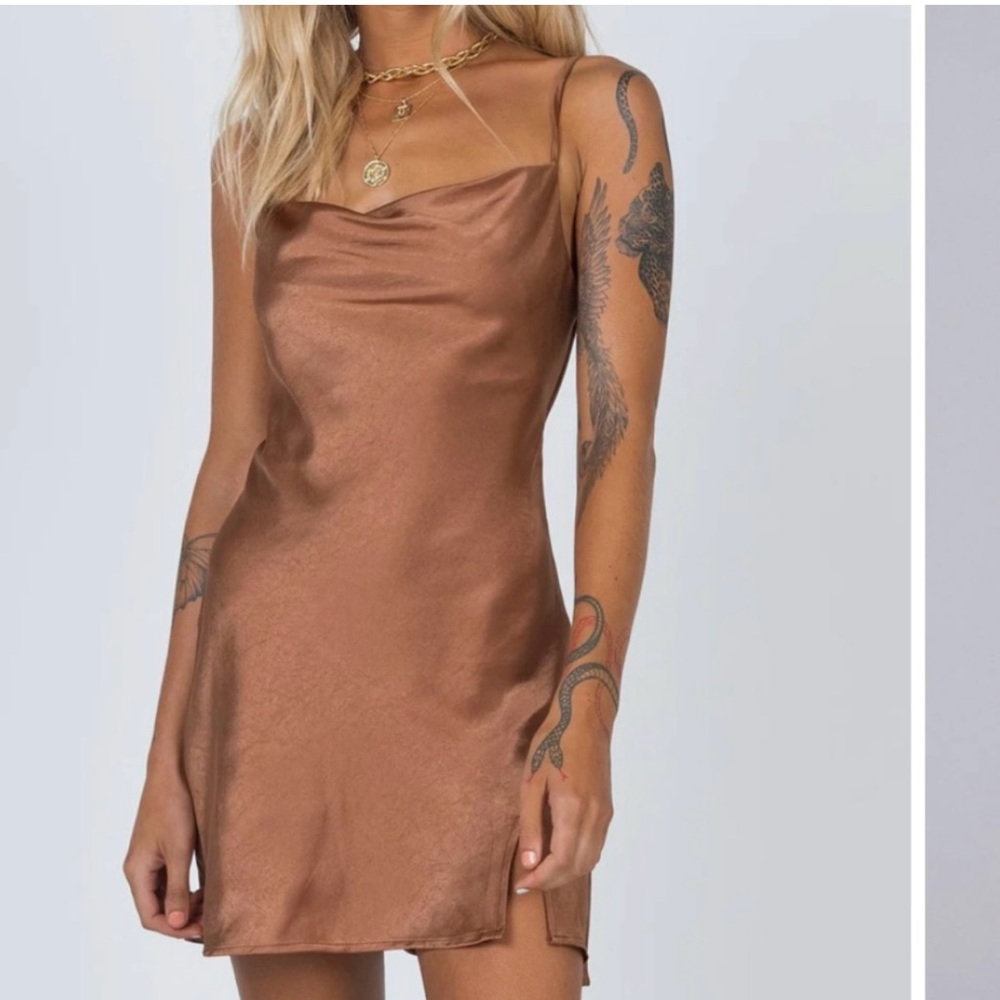 Brown silk, Princess Polly dress